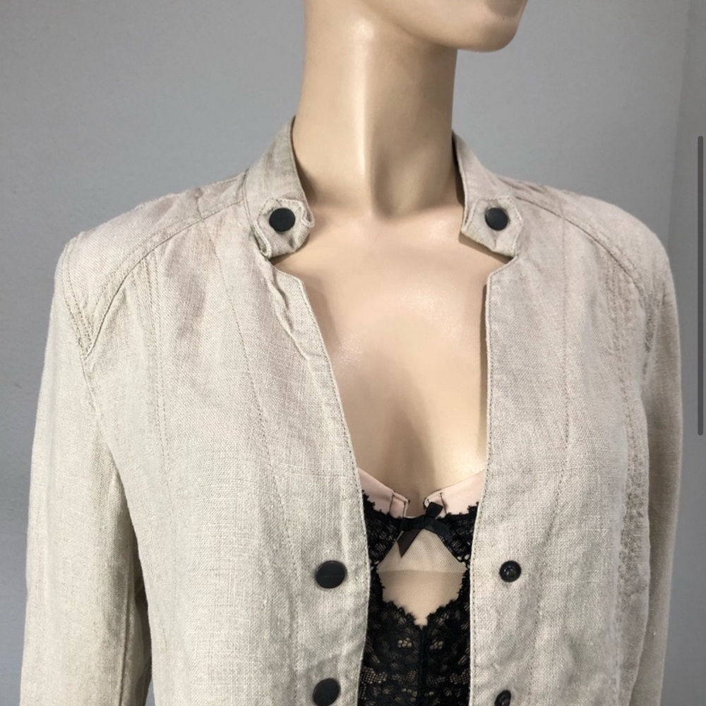 Coldwater Creek Beige Push Button Front Jacket - image 4